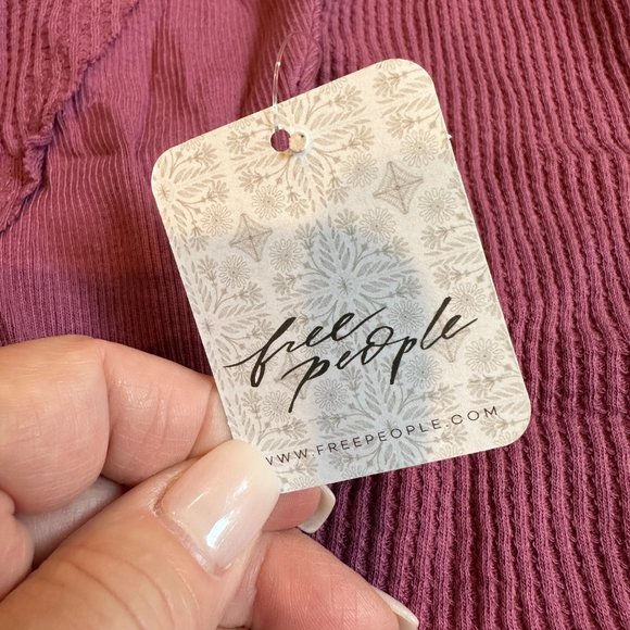 Free People Santa Clara Thermal Waffle Knit Top - Picture 6 of 13